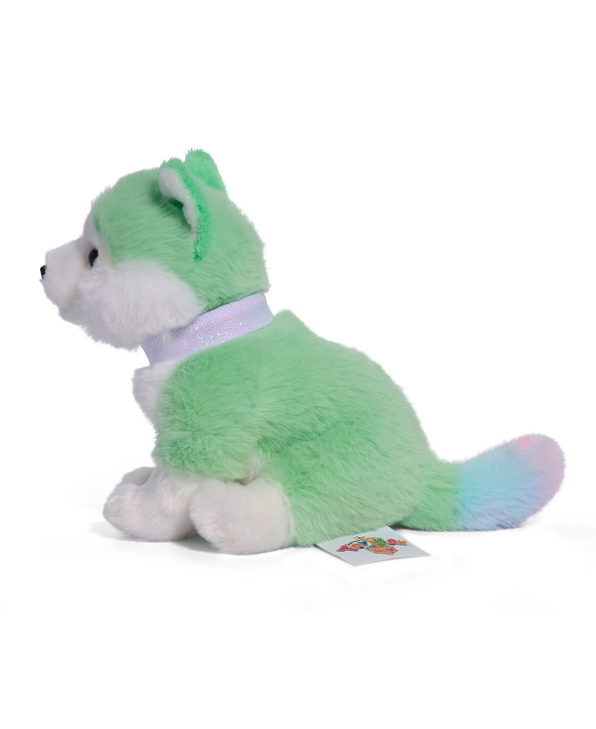 Shop Geoffrey's Toy Box Closeout!  6" Fancy Pets Plush Husky Puppy, Created For Macys In Pastel Green