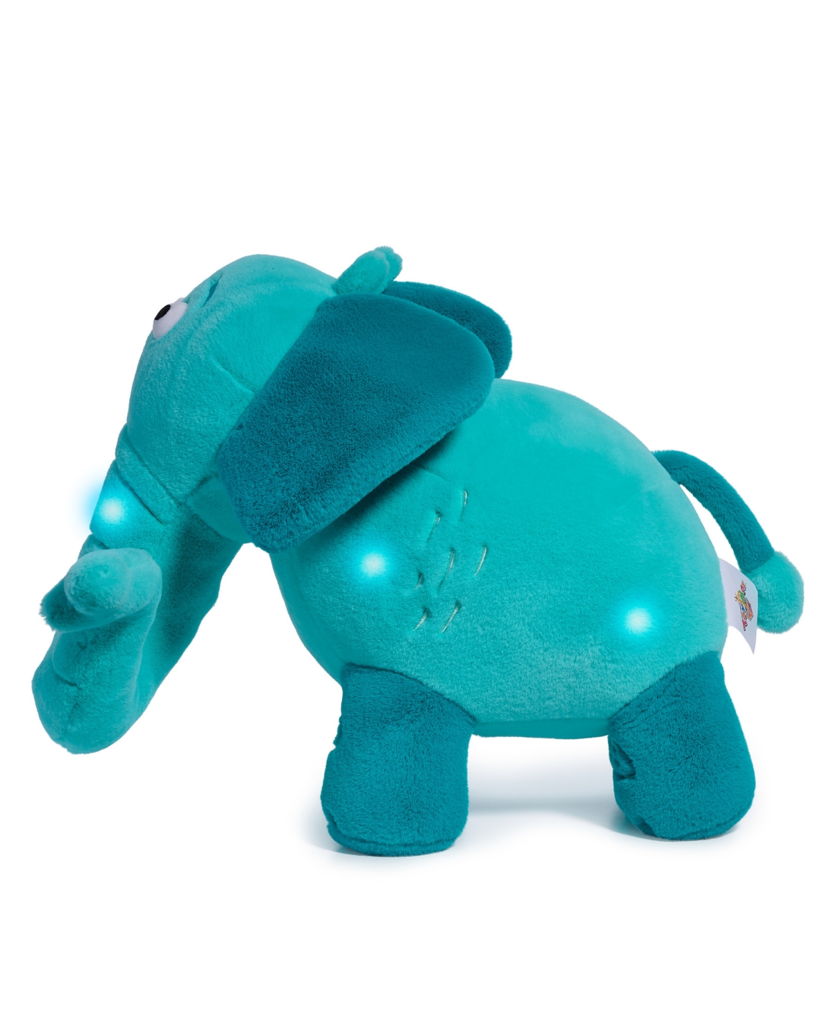 Shop Geoffrey's Toy Box 14" Toy Plush Led With Sound Elephant Buddies, Created For Macys In Turquoise,aqua