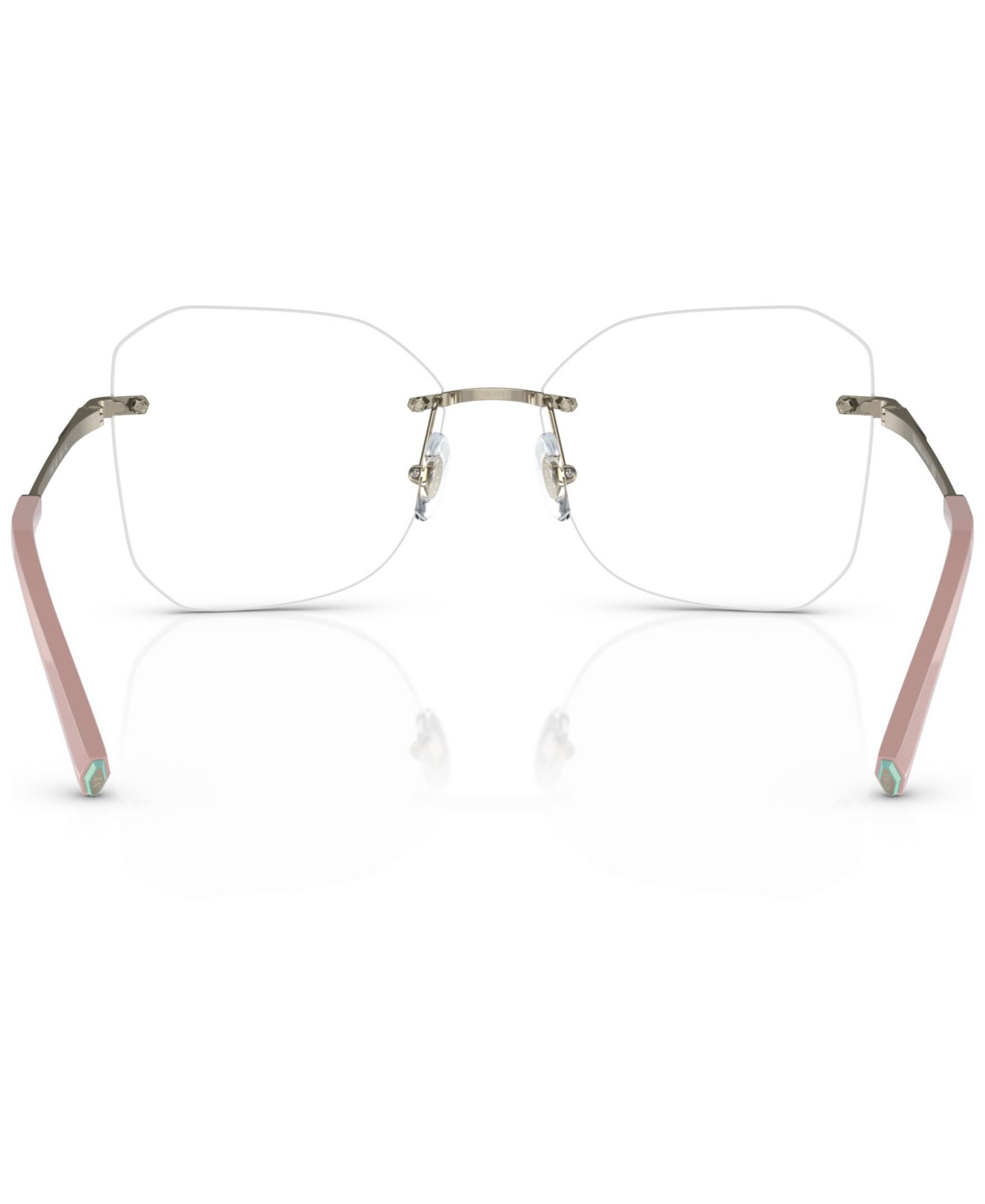 Женские очки Tiffany & Co. Woman Irregular Metal TF1150 Eyeglasses, цвет: Бледный золотой — фото 3