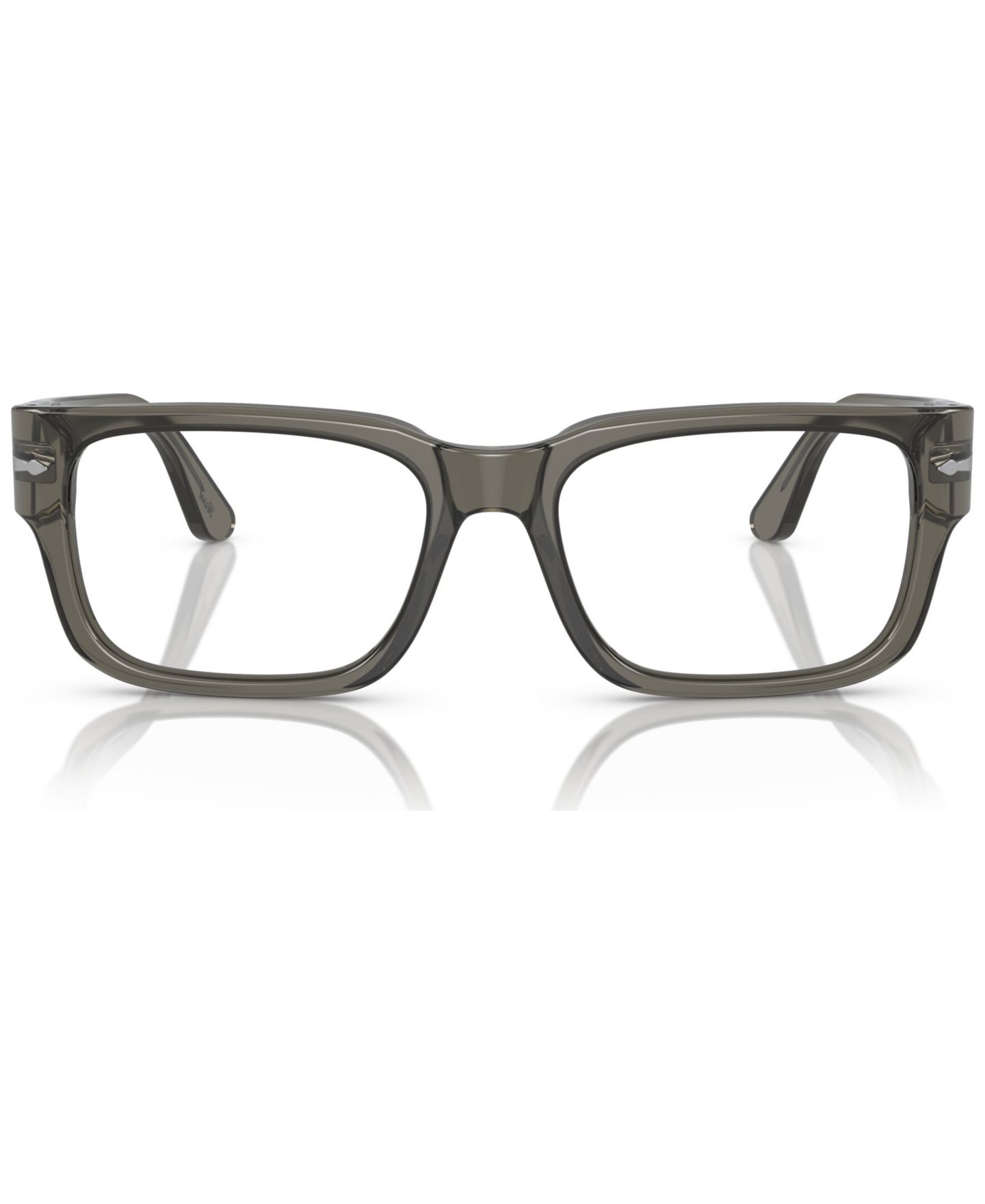 Мужские очки Persol Man Rectangle Plastic PO3315V Eyeglasses, цвет: Прозрачный серо-коричневый серый — фото 3
