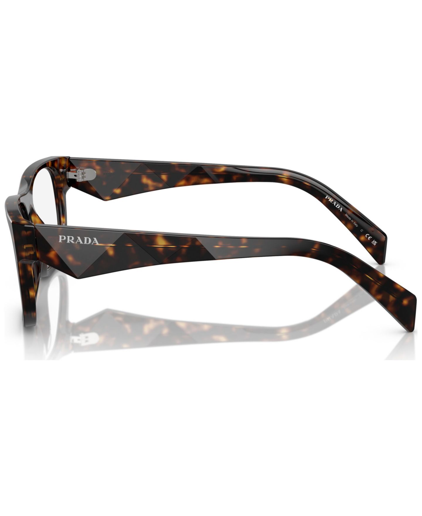 Мужские очки PRADA Man Pillow Plastic PR 22ZV Eyeglasses, цвет: Loden / Чёрный — фото 4