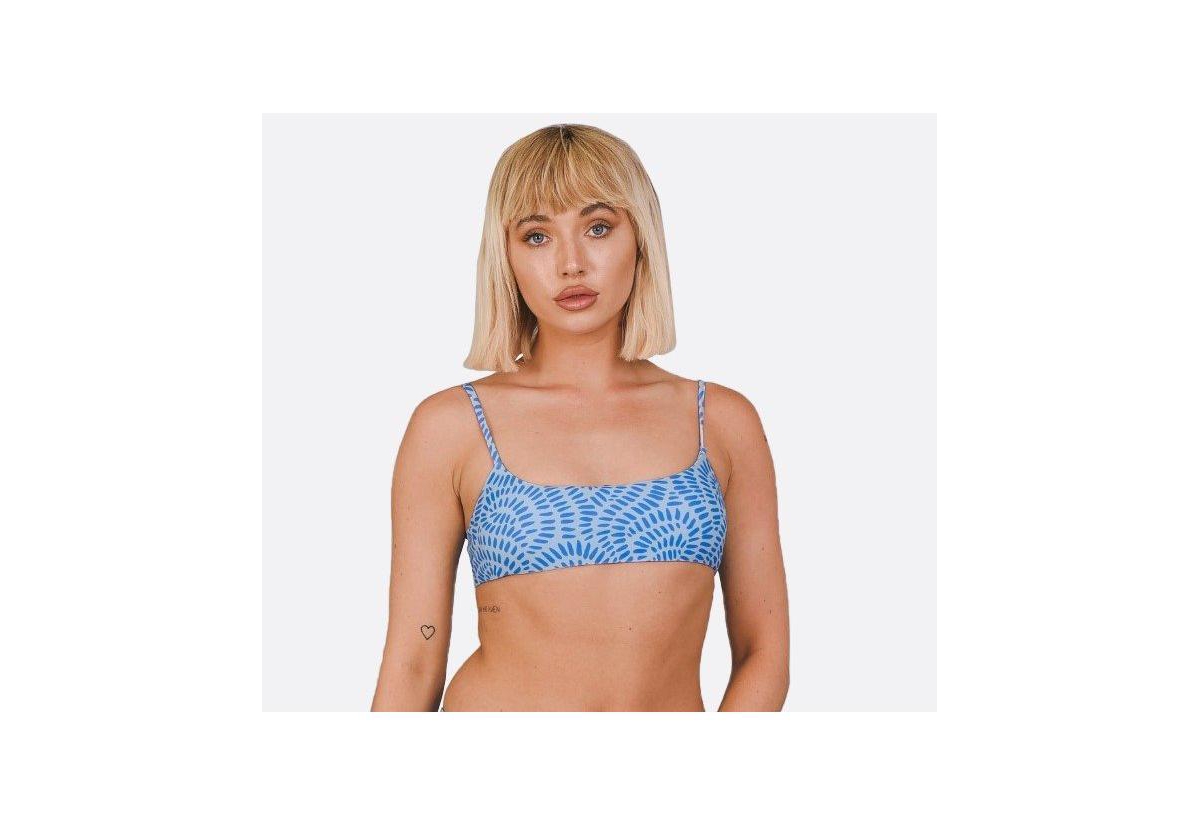 Oosc Women's Moroccan Dream Lace up Crop Bikini Top