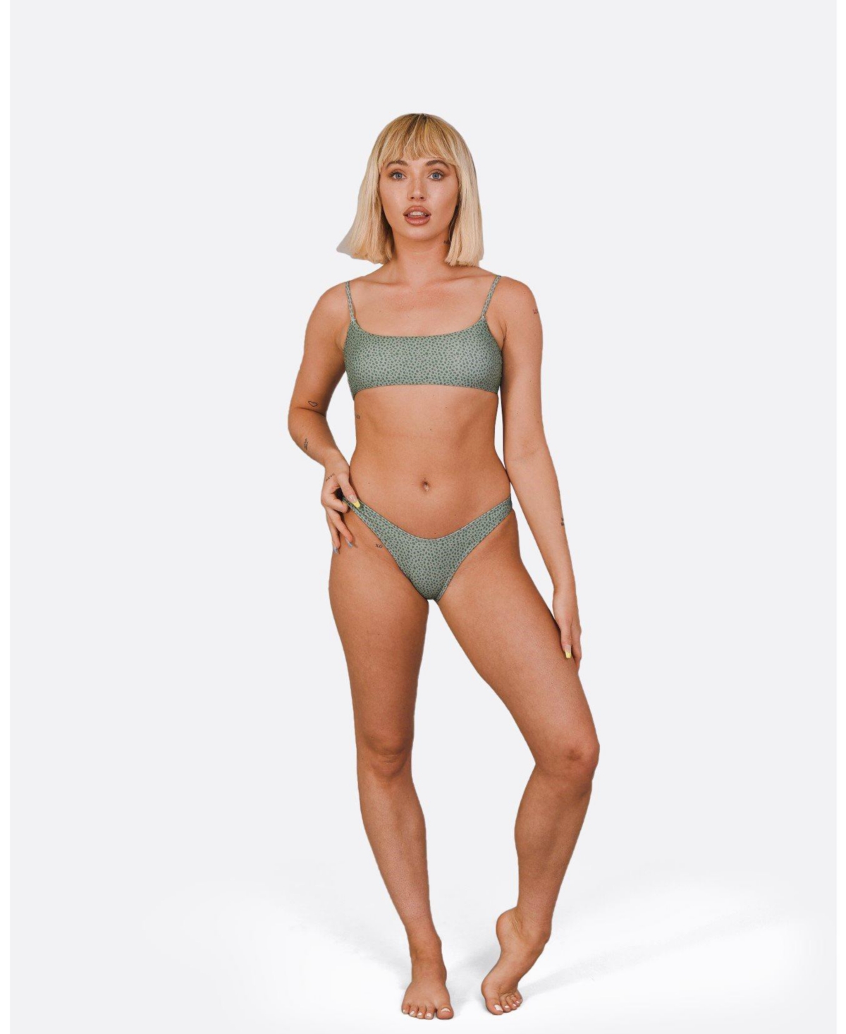 Oosc Women's Sahara Sage Brazilian Bikini Bottoms