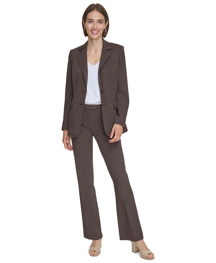 Calvin Klein Women's Two Button Blazer Gray Size 14