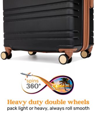 Brickell 3 Piece Expandable Retro Spinner Luggage Set