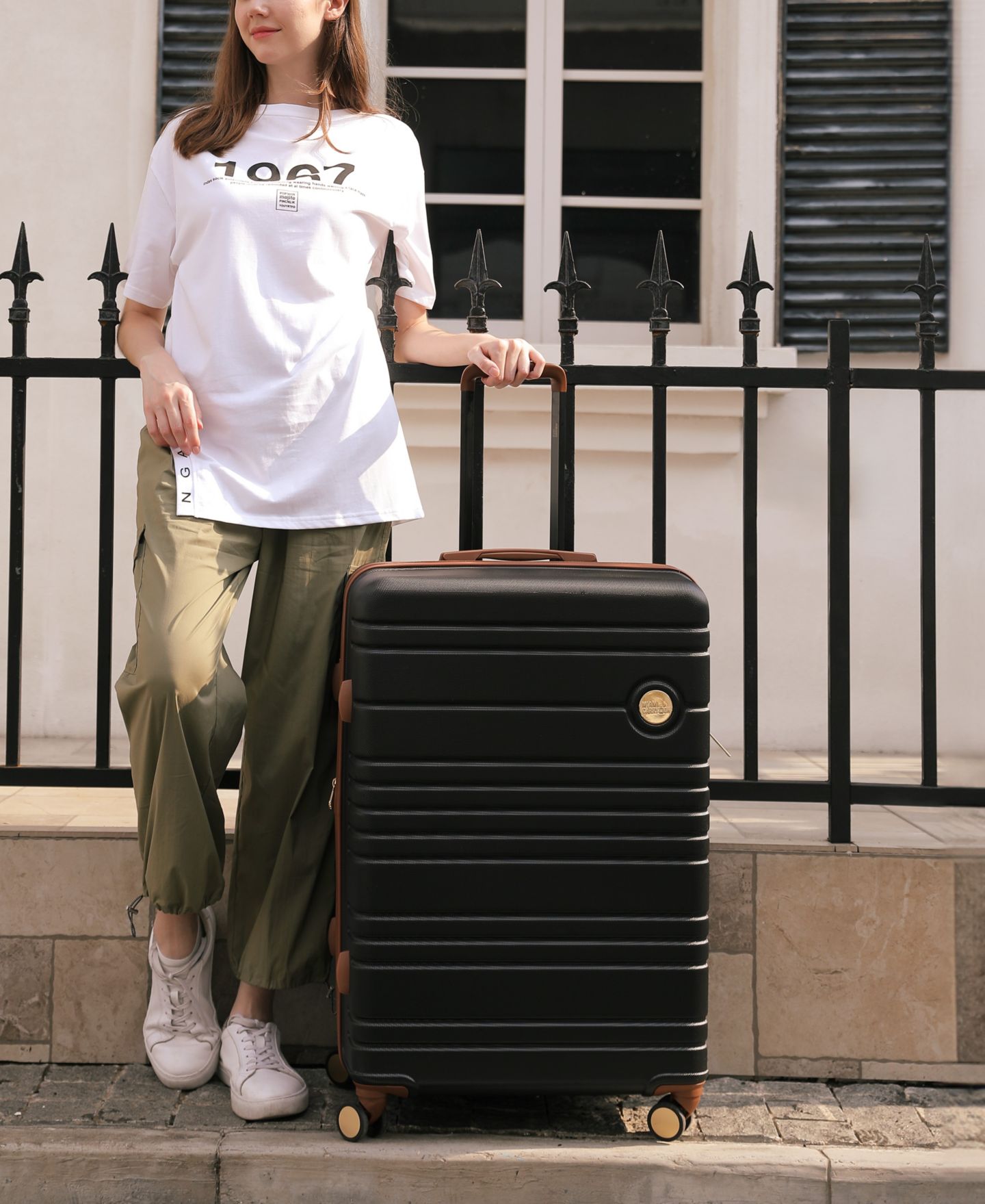 Набор чемоданов Miami CarryOn Brickell из 3 шт., расширяемые, на колёсах, ретро, цвет: Чёрный — фото 11