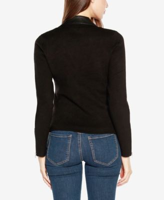 Black Label Women's Motorcycle Sweater Jacket