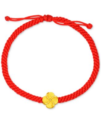 Chow Tai Fook - Lucky Symbol Woven Cotton Bolo Bracelet in 24k Gold