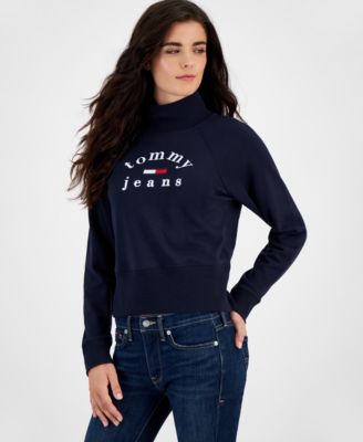 Tommy Jeans - Women's Raglan-Sleeve Mock-Neck Sweatshirt