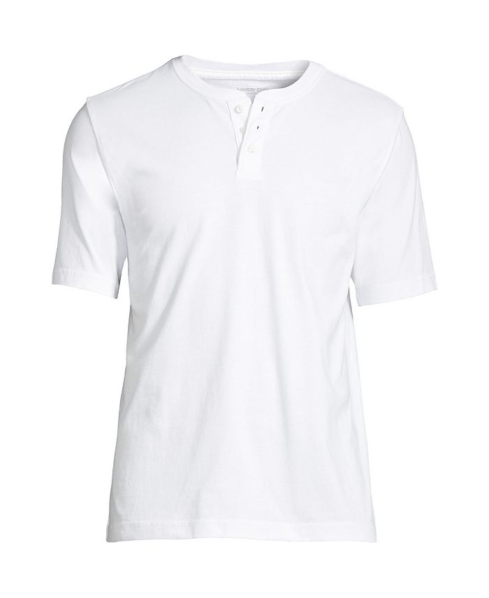 Lands' End Men's Short Sleeve SuperT Henley Macy's