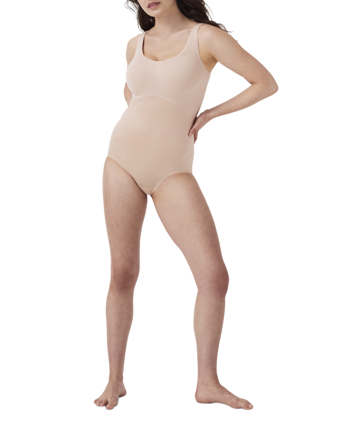 Women's Thinstincts 2.0 Tank Panty Bodysuit 10348R - Champagne Beige