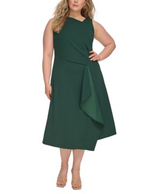 Macy's calvin klein green dress best sale