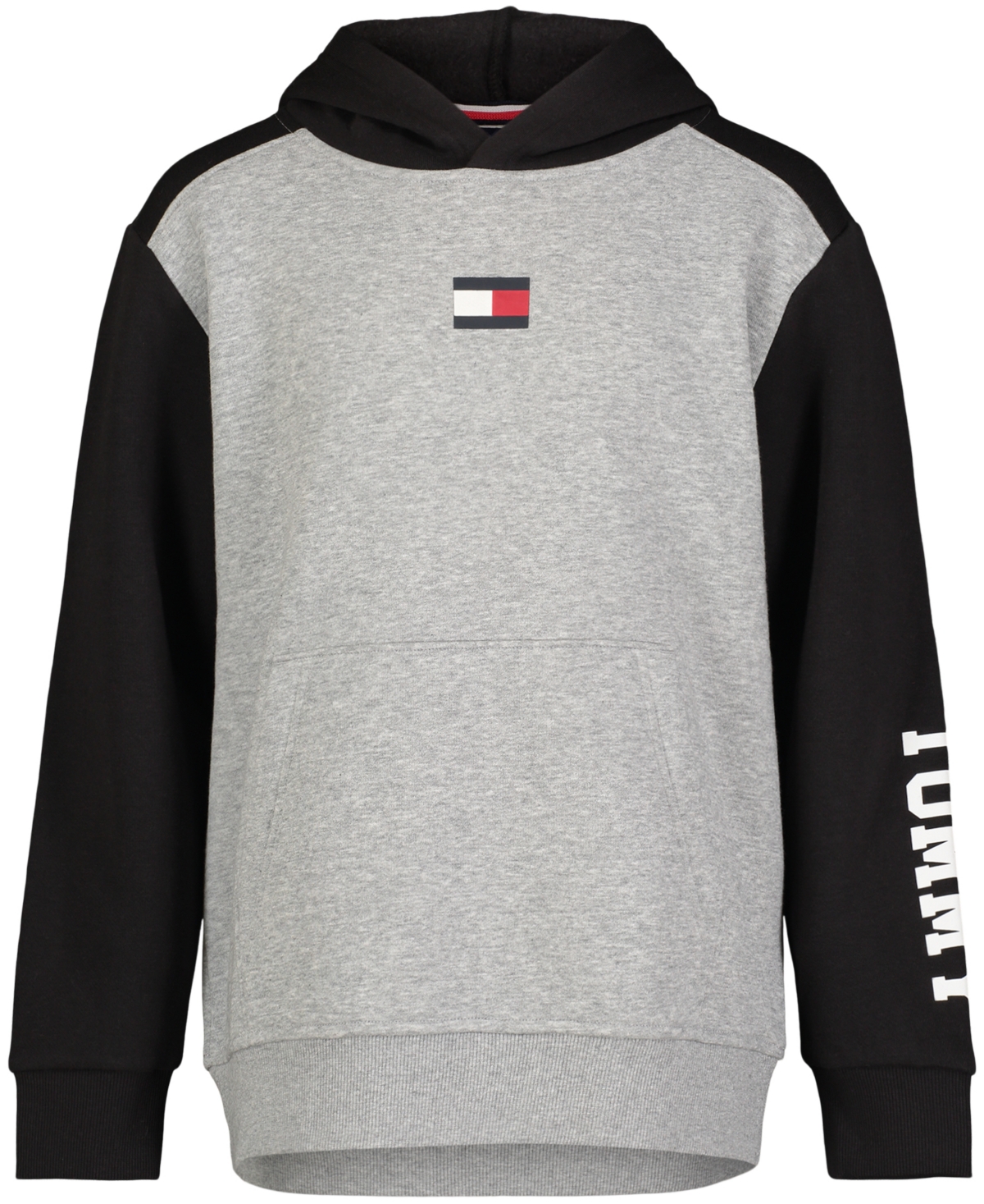 Shop Tommy Hilfiger Toddler Boys Lightspeed Long Sleeve Pullover Hoodie In Gray Heather