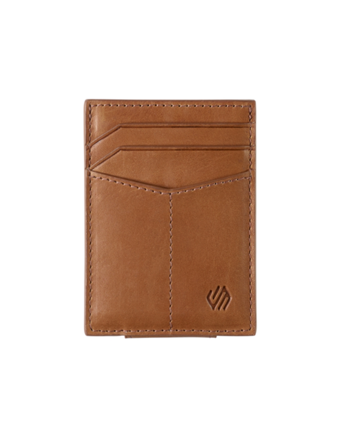 Johnston & Murphy Men's Rhodes Front Pocket Wallet In Tan Full Grain Leather
