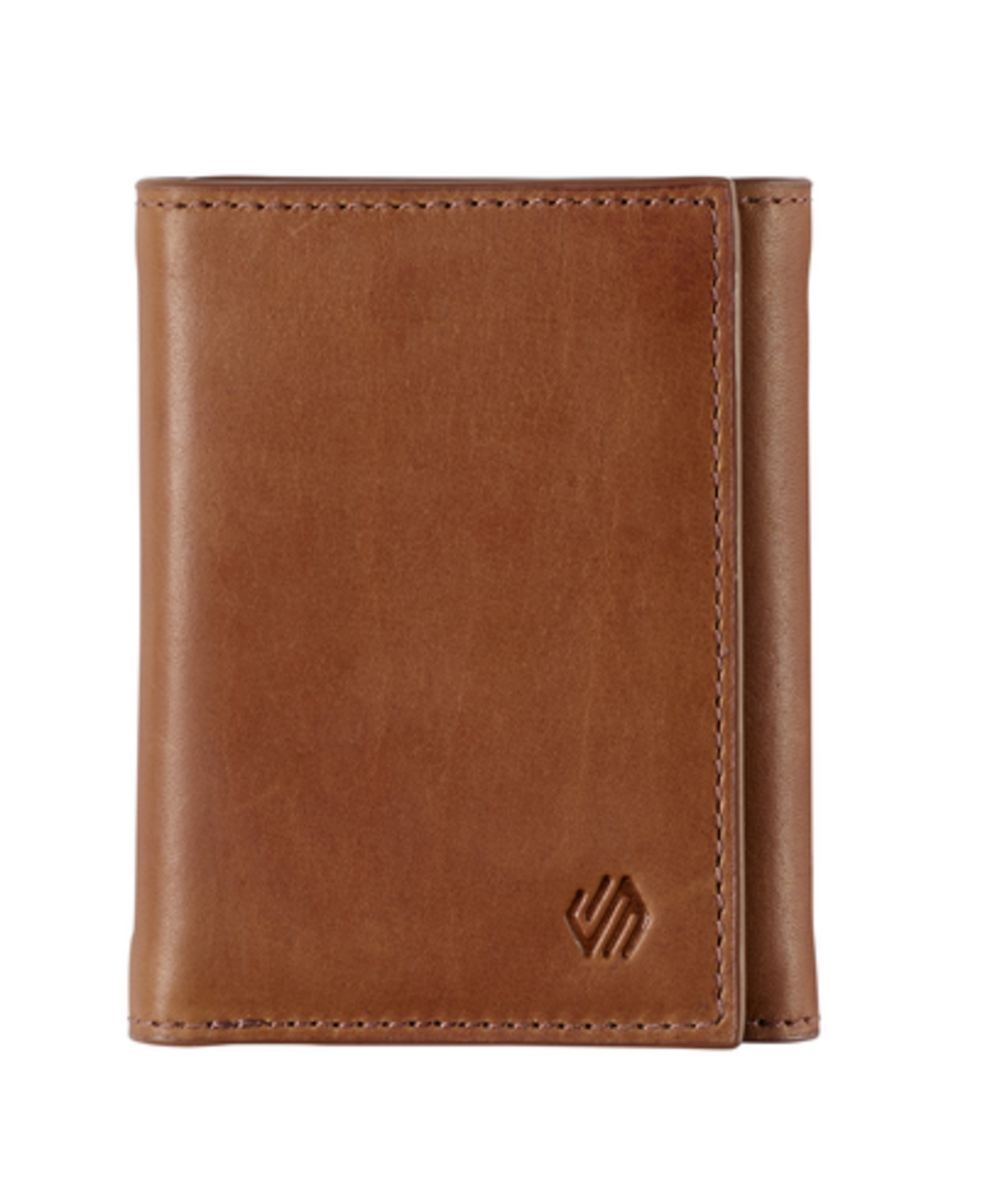 Johnston & Murphy Men's Rhodes Trifold Wallet In Tan Full Grain Leather