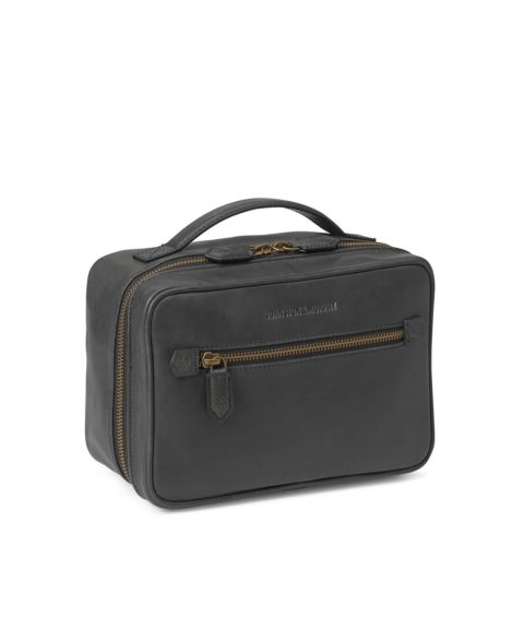 Мужские сумки Johnston & Murphy Rhodes Travel Kit, цвет: Чёрный кожаный