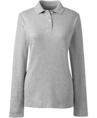 Women's Long Sleeve Feminine Fit Interlock Polo Shirt