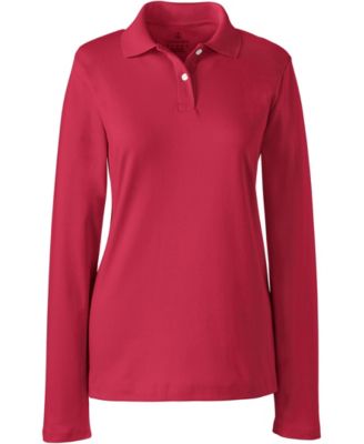 Women's Long Sleeve Feminine Fit Interlock Polo Shirt