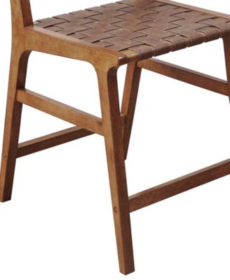 Oslo 24" High Faux Leather Woven Counter Stool