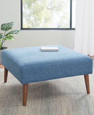 Maise 35" Round Fabric Upholstered Ottoman