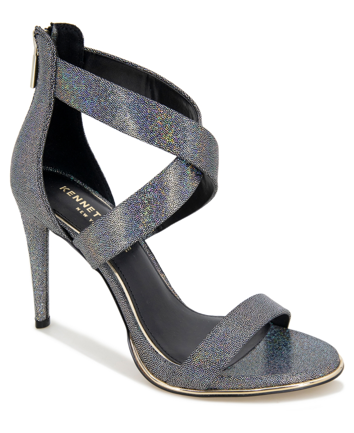 Kenneth Cole New York Women's Brooke Cross Dress Sandals In Pewter Iridescent