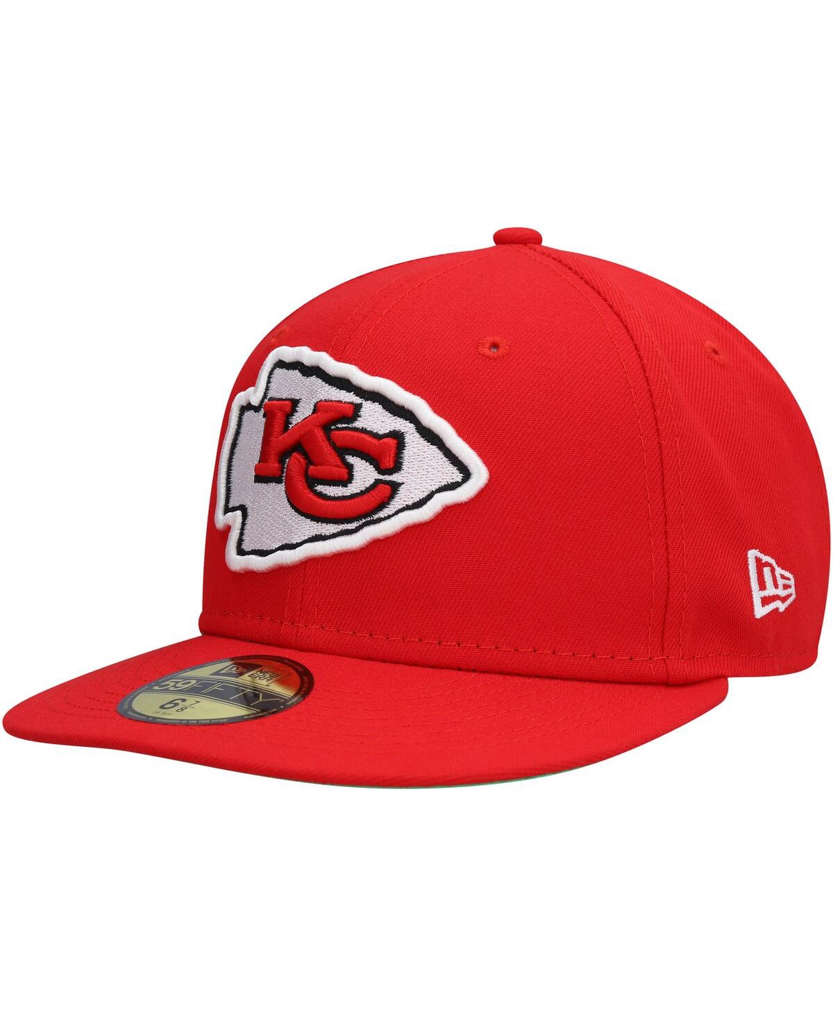 Shop New Era Men's  Red Kansas City Chiefs Super Bowl Iv Citrus Pop 59fifty Fitted Hat