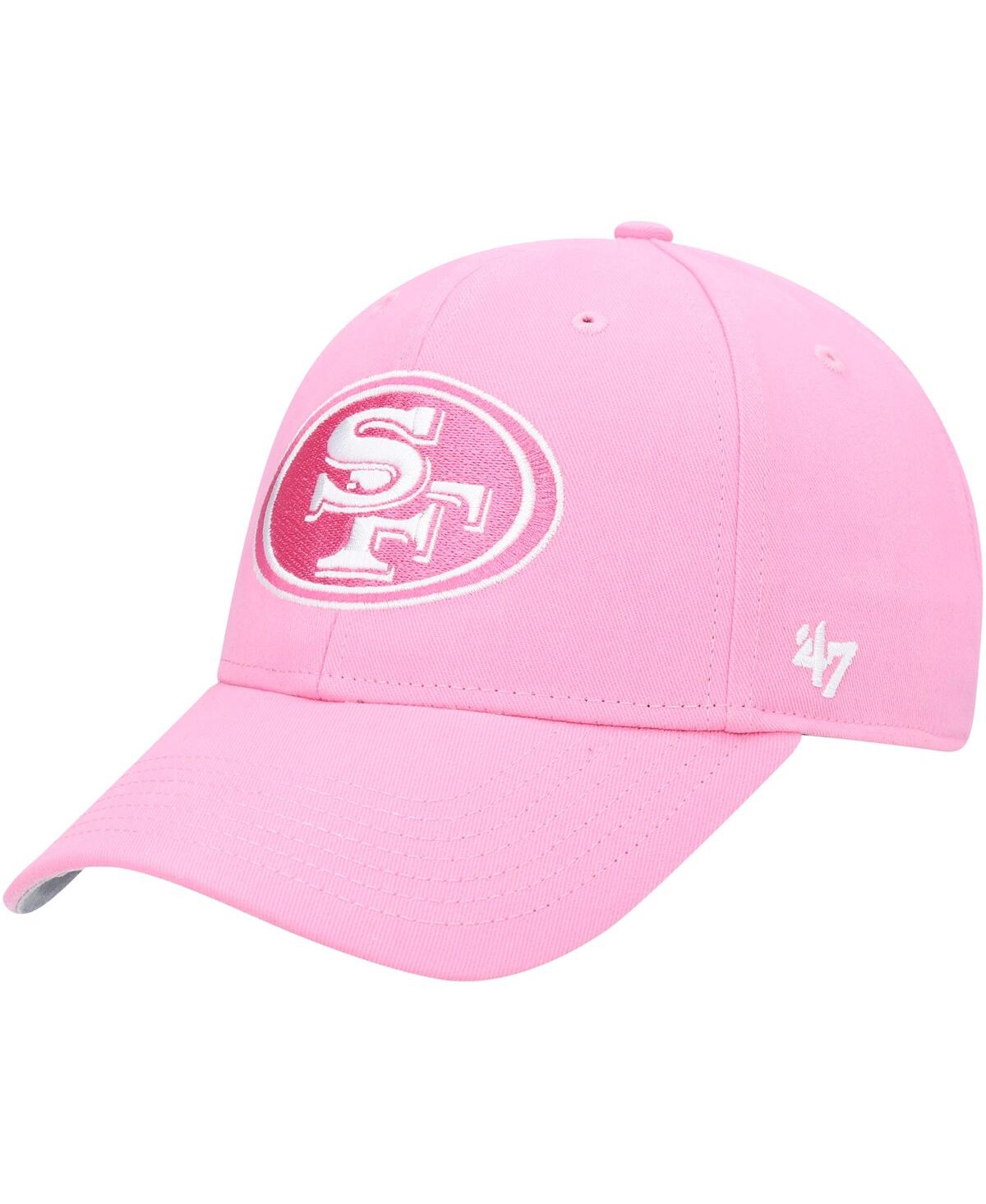 47 Brand Big Girls ' Pink San Francisco 49ers Rose Mvp Adjustable Hat In Pink