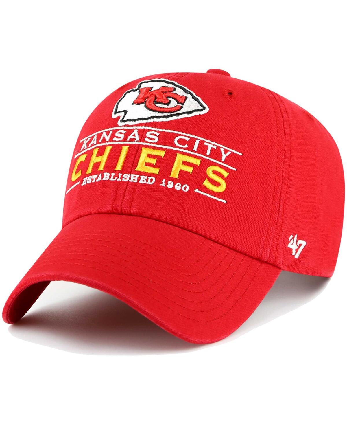 47 Brand Men's ' Red Kansas City Chiefs Vernon Clean Upâ Adjustable Hat