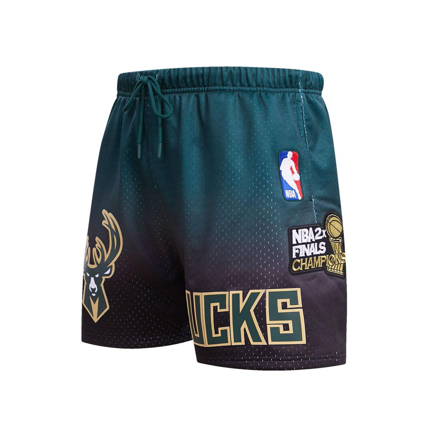 Men's Purple, Hunter Green Milwaukee Bucks Ombre Mesh Shorts