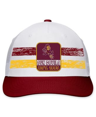 Men's White, Maroon Arizona State Sun Devils Retro Fade Snapback Hat