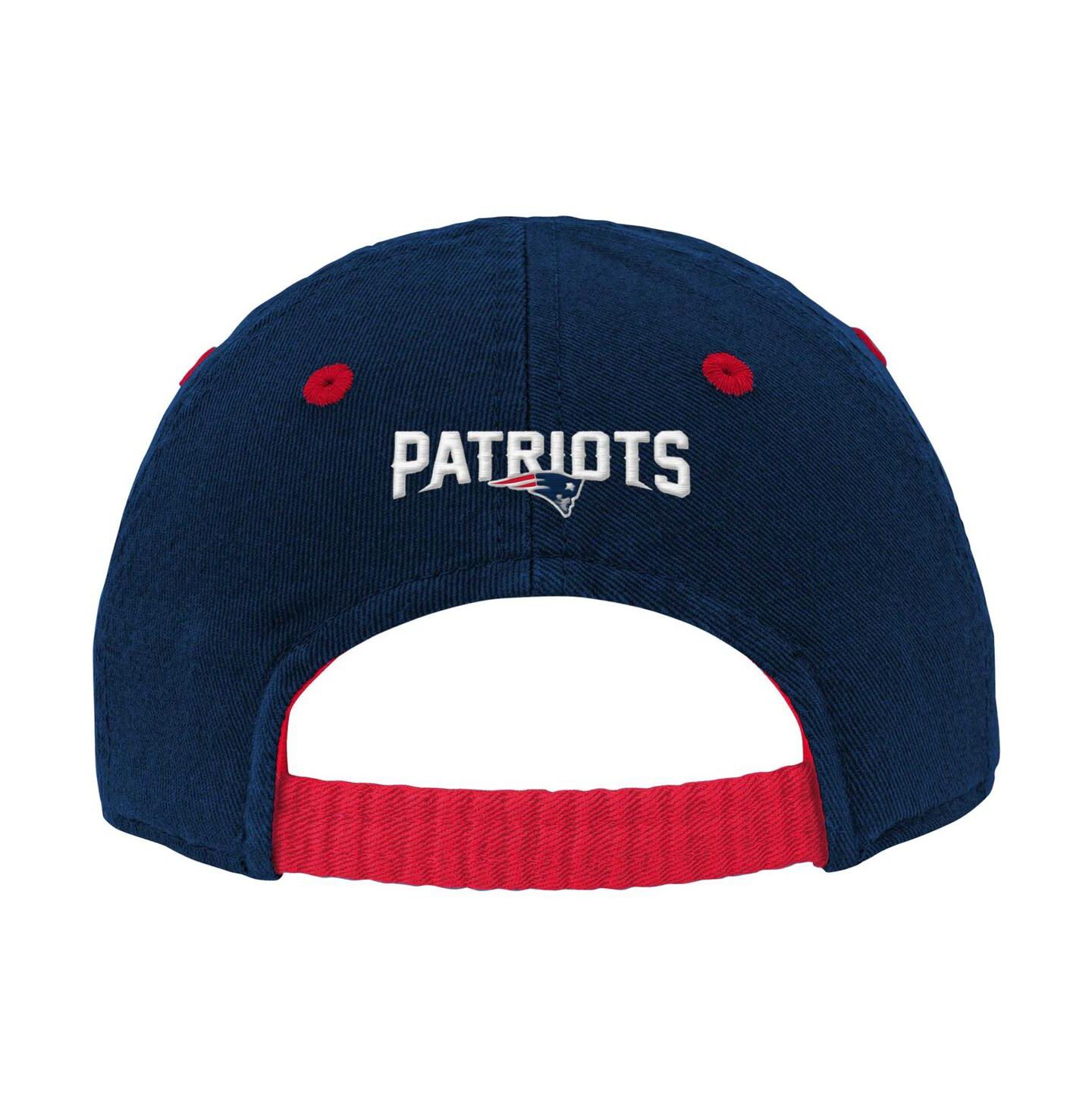 Кепка Outerstuff Navy New England Patriots Team Slouch Flex Hat для малышей — фото 4