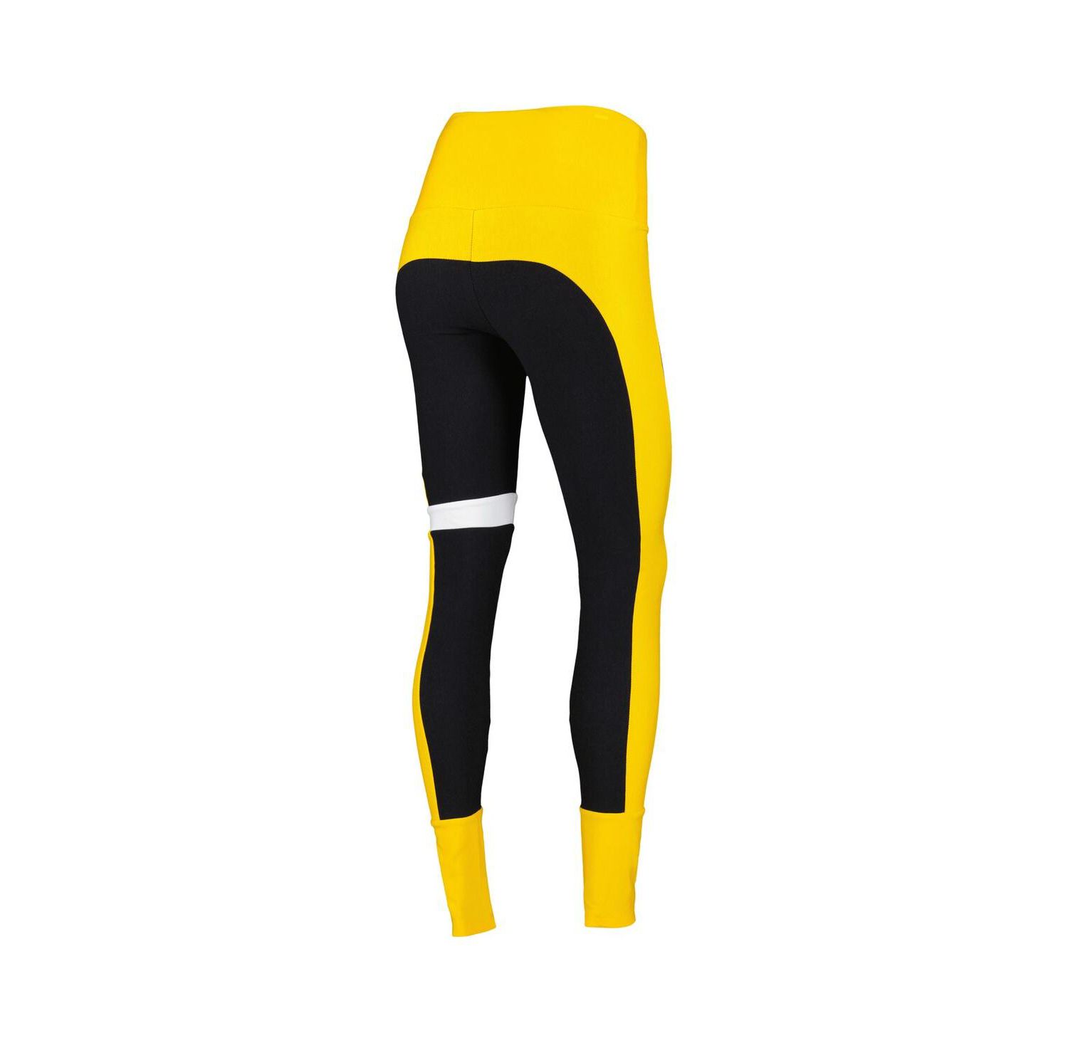 Women's Black, Gold Pittsburgh Steelers Colorblock Tri-Blend Leggings
