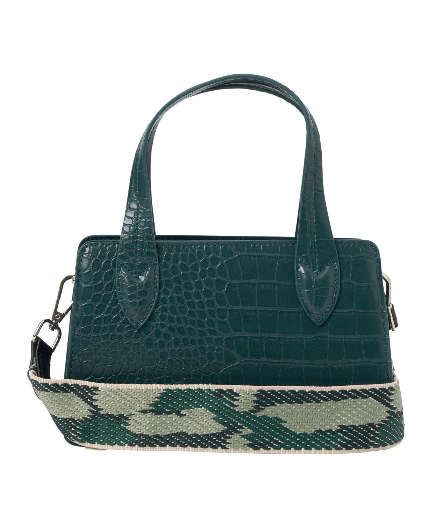 August Croc-effect Faux Leather Crossbody Bag