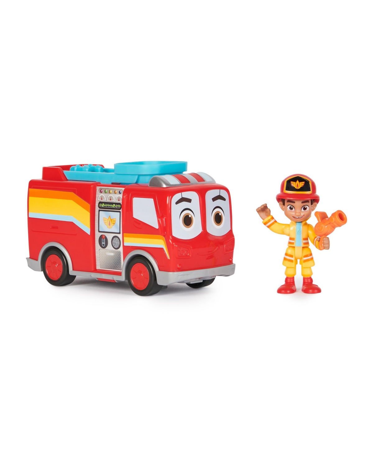 Firebuds Hq Playset With Lights, Sounds, Fire Truck Toy, Action Figure And Vehicle Launcher In Multi-color