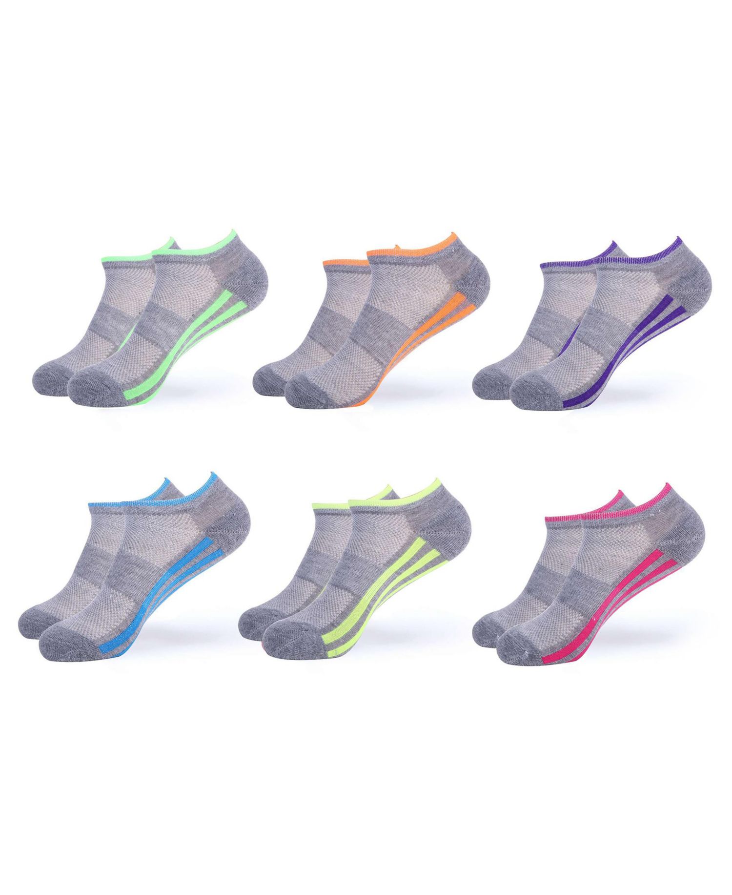Women's No-Show Sports Socks 6 Pack