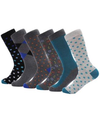 Men's Spiffy Design Dress Socks 6 pack