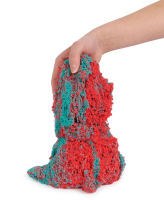 Kinetic Sand Mold N' Flow, 1.5 Red and Teal Play Sand, 3 Tools Sensory Toys for Kids Ages 3 Plus
