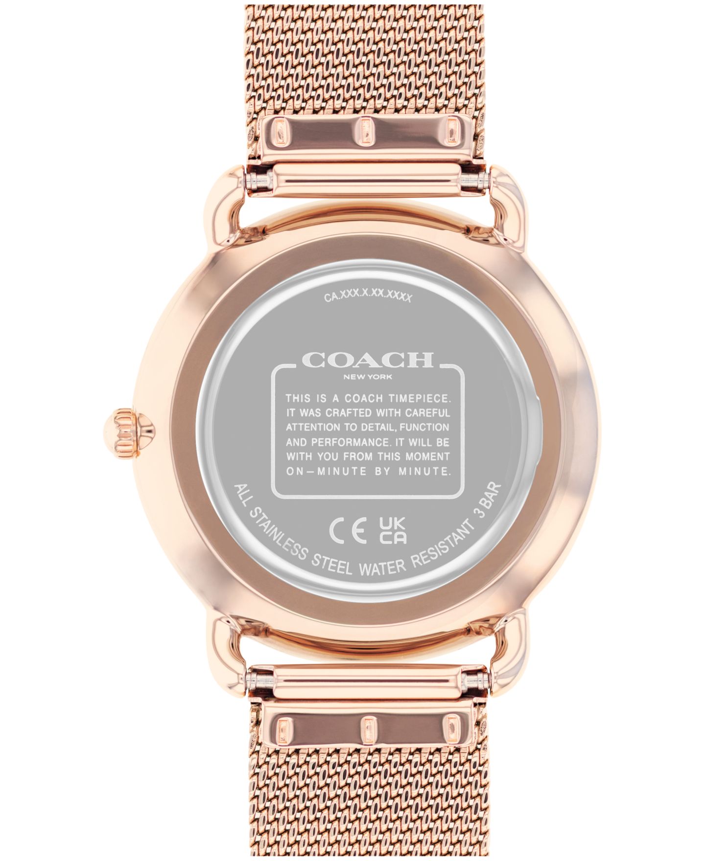 Женские часы COACH Elliot Rose Gold-Tone Stainless Steel Mesh Bracelet Watch 36mm — фото 3