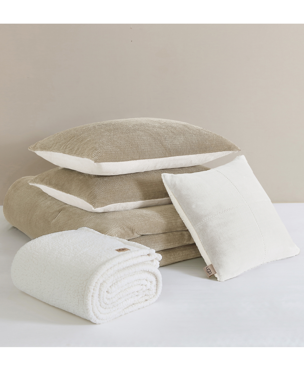Ugg Brody Reversible 5-pc. Comforter Set, King In Birch