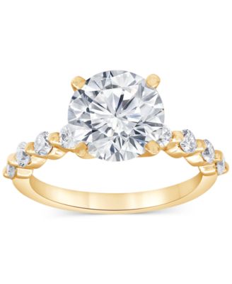 Badgley Mischka Certified Lab Grown Diamond Engagement Ring (3-1/2 ct. t.w.) in 14k Gold