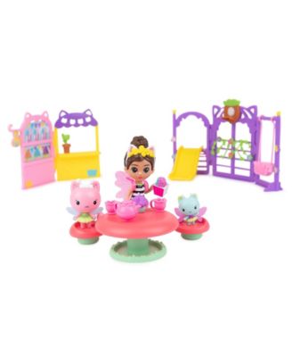 Gabby's Dollhouse KittyFairy Garden Party, 18-Piece Playset with 3