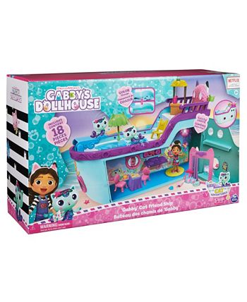 Gabby’s Dollhouse, Gabby Cat Friend Ship Cruise Ship Toy Vehicle Playset,  for Kids age 3 and up