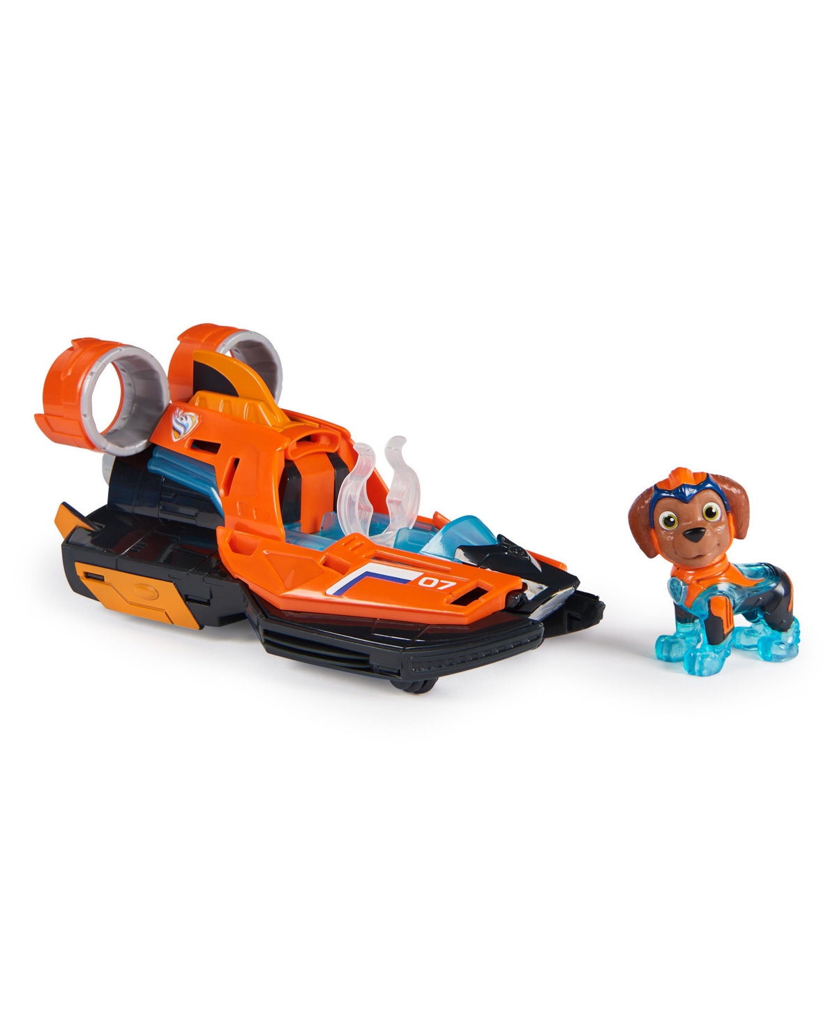 Paw Patrol Kids' - The Mighty Movie, Toy Jet Boat With Zuma Mighty Pups Action Figure In Multi-color