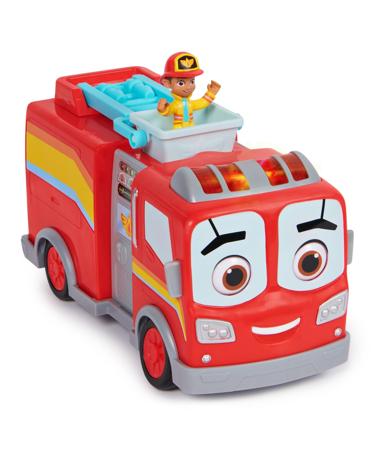 Firebuds Kids' , Bo Flash Rescue Adventure Fire Truck With Vroomlink, Lights, Sounds, And Movements In Multi-color
