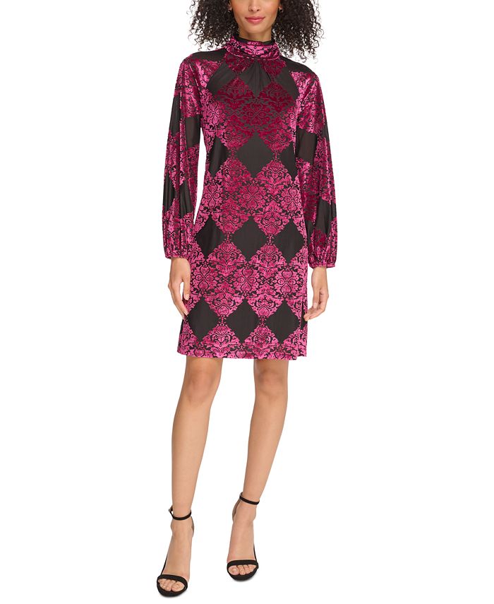 Vince camuto velvet jacquard sheath dress hotsell