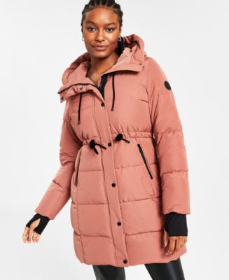 Steve madden long puffer coat sale