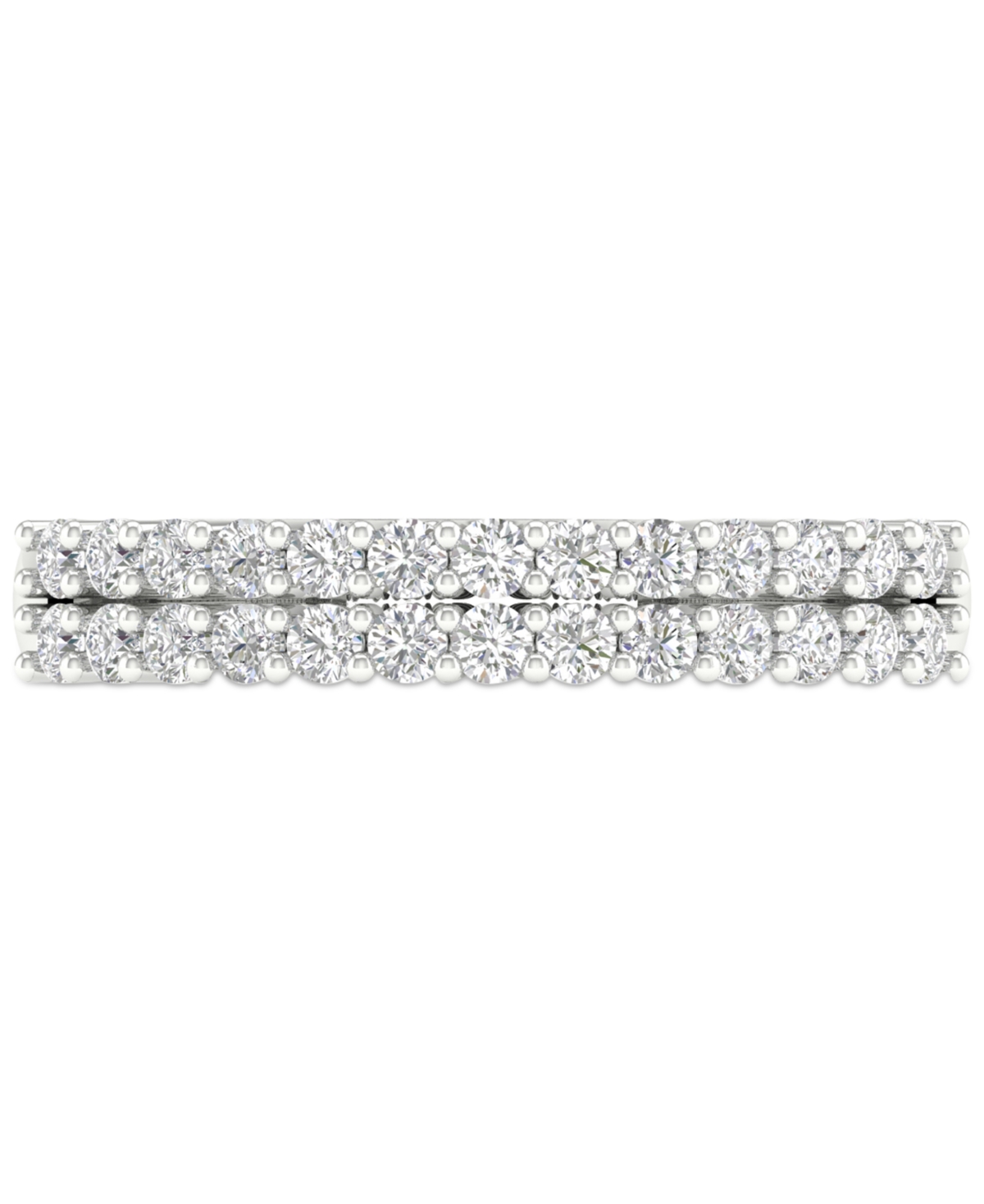 Diamond Double Row Anniversary Band (1/2 ct. t.w.) in 14k- White Gold