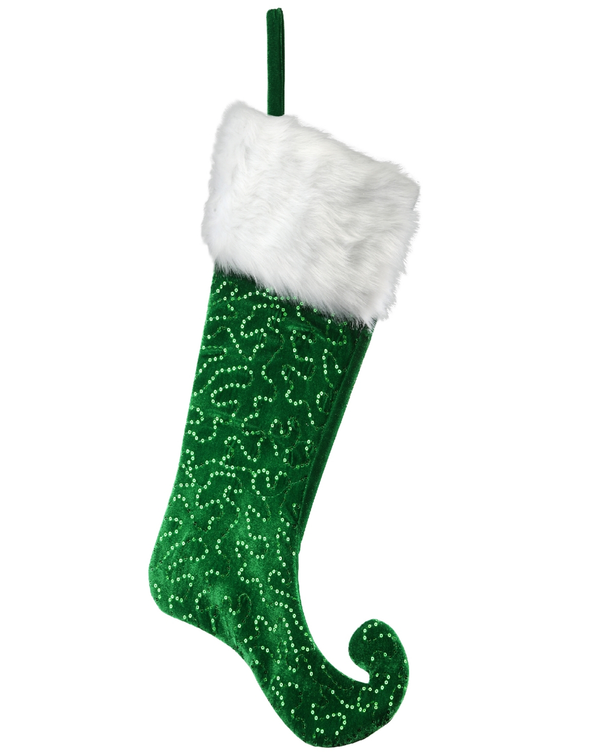 National Tree Company 21" General Store Collection Jester Style Stocking In Green