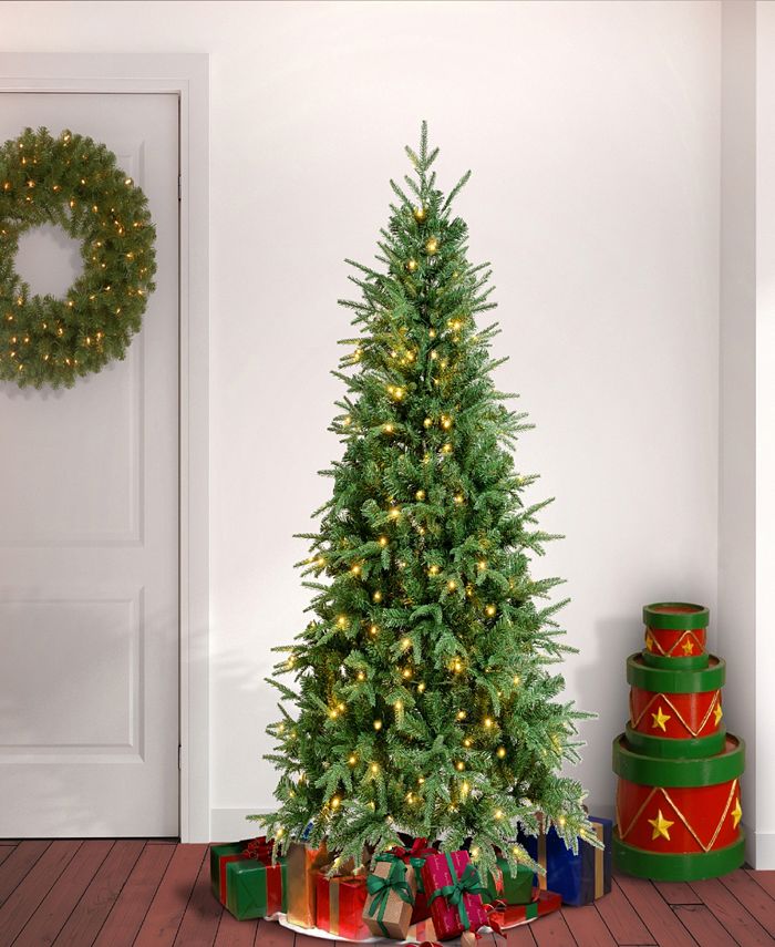 National Tree Company 6 ft. FeelReal Duxbury Light Green Mixed Hinged