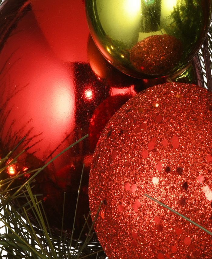 National Tree Company 30" Ornament Wreath with Battery Operated LED